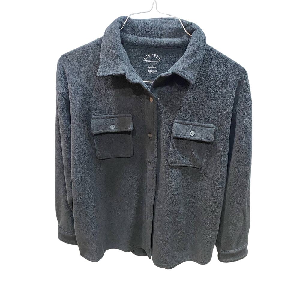 Splendid Sundown Size Medium RN15741 black fleece button down. Soft!!